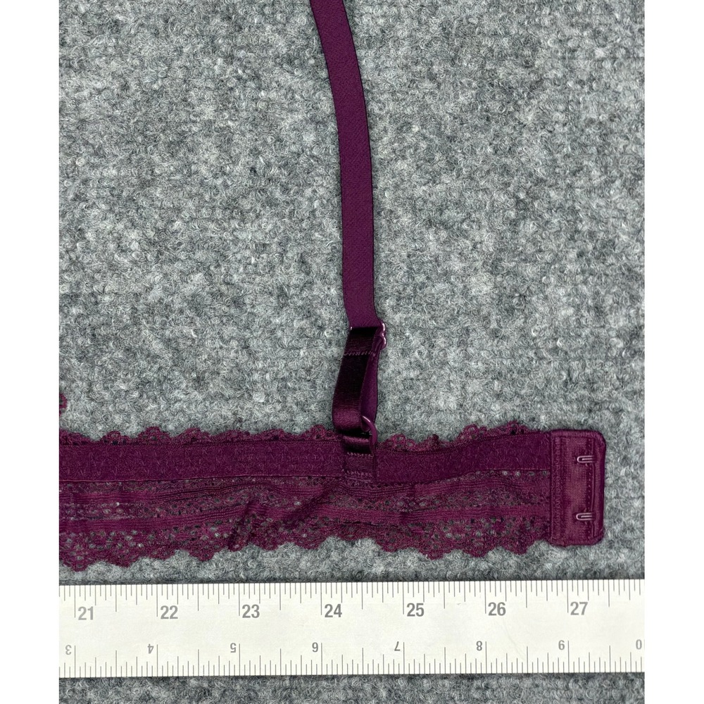 Victoria's Secret Lace Wireless Triangle Bra Berry Size L - Picture 4 of 5